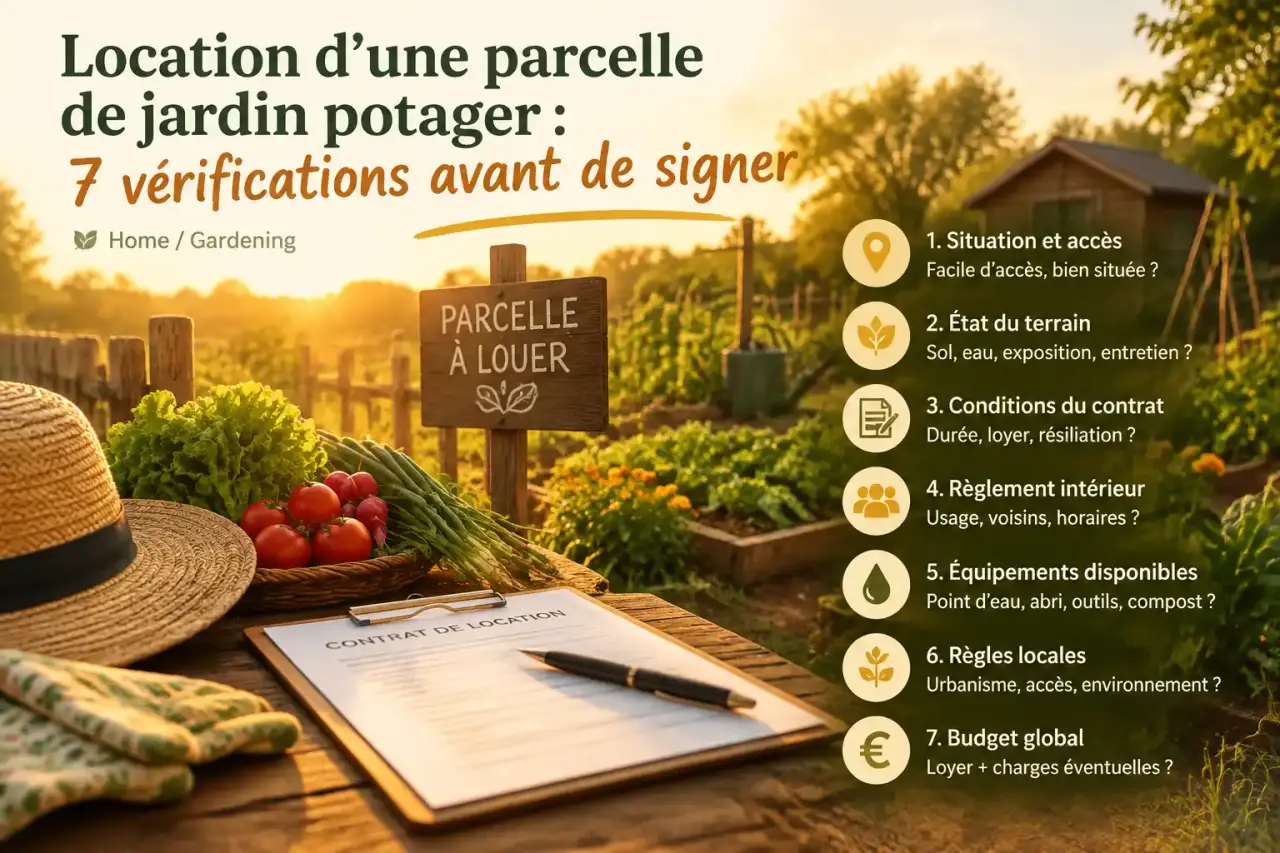 Location d’une parcelle de jardin potager : 7 vérifications avant de signer