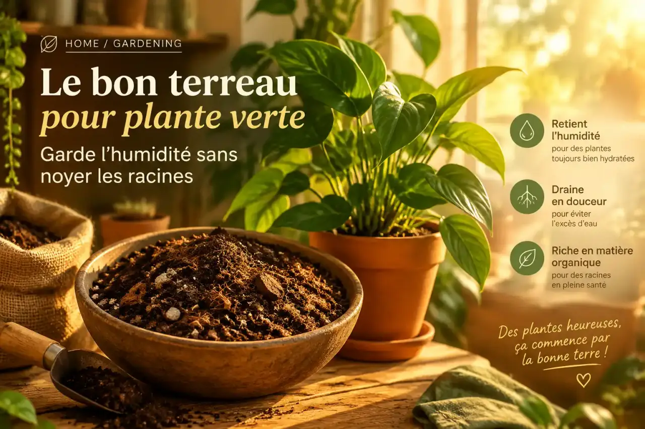 Le bon terreau pour plante verte garde l’humidité sans noyer les racines