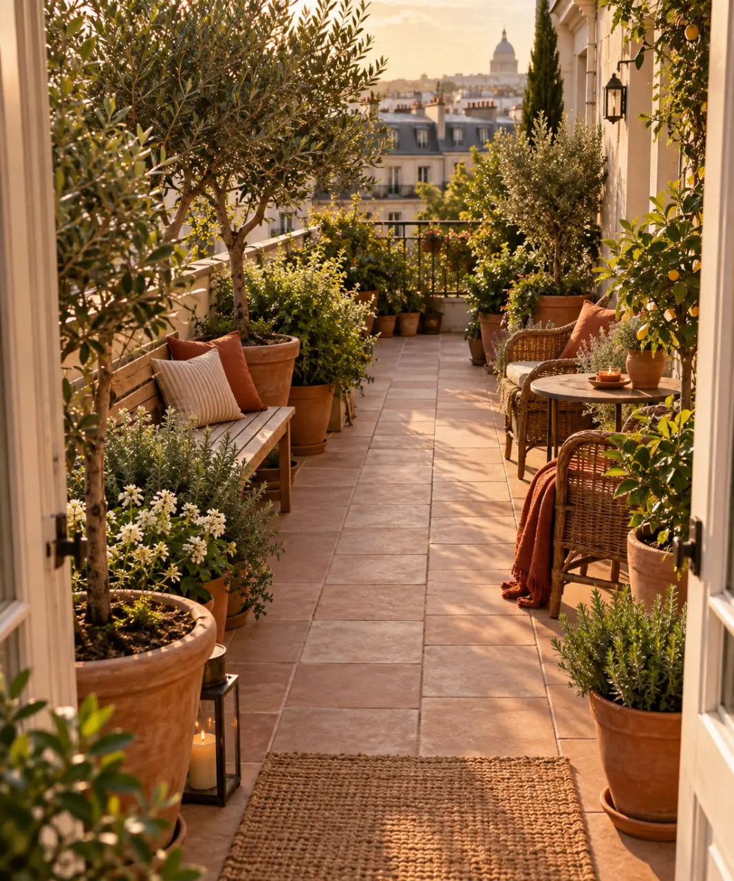 La décoration d’un balcon extérieur commence par la circulation