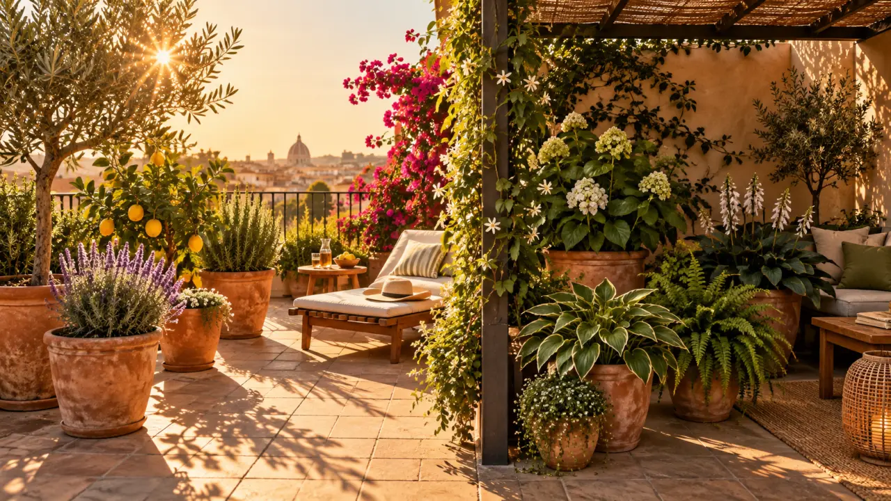 Terrasse en pot : pourquoi l'exposition compte plus que le choix des fleurs